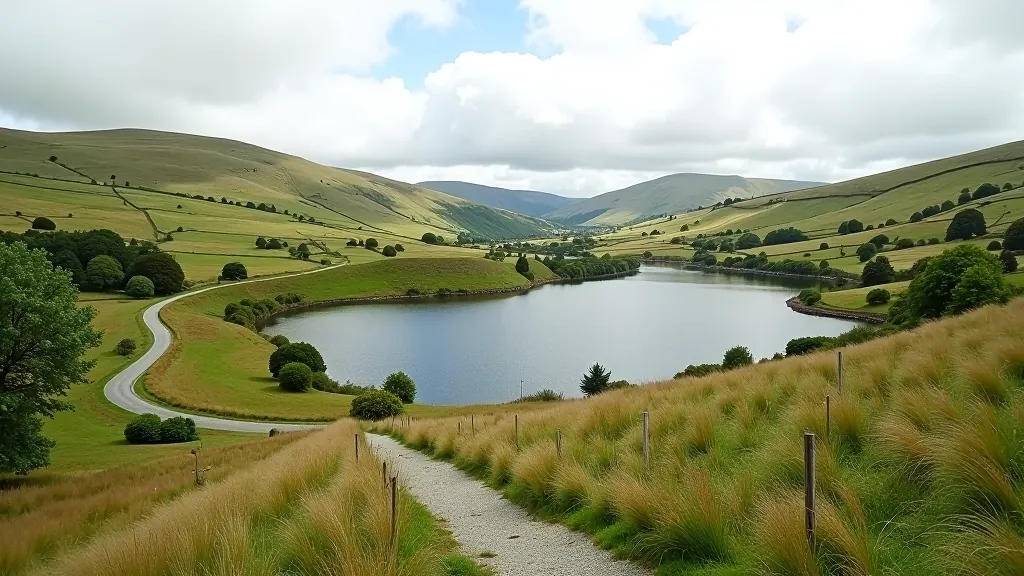Lough Gur circular walking path with Bronze Age landscape and ancient monuments