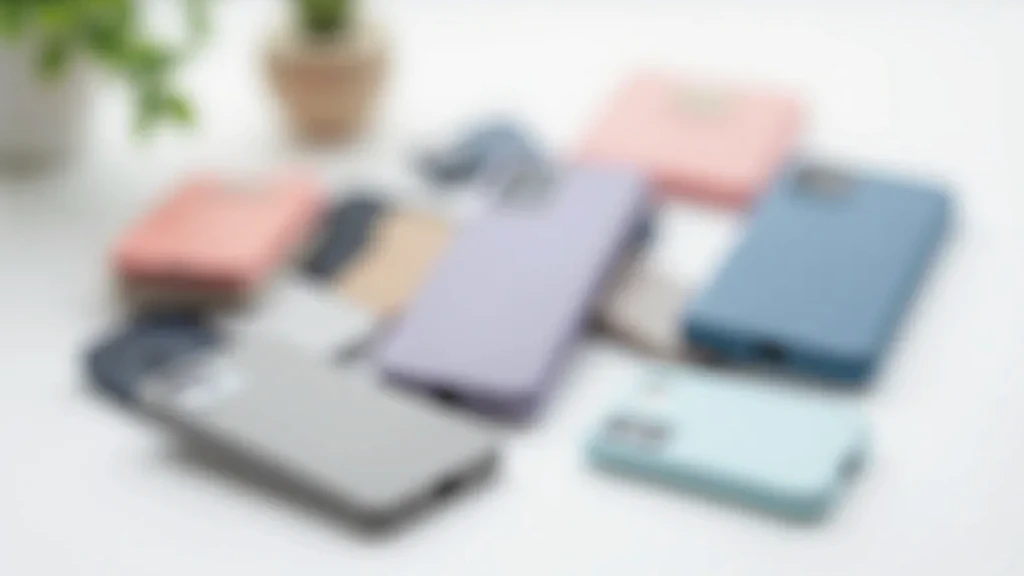 Premium shock-resistant phone cases and tablet covers displayed in modern retail setting